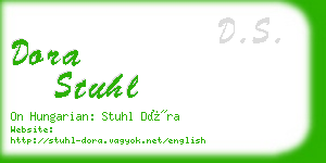 dora stuhl business card